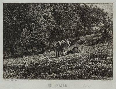 Un verger - Charles Emile Jacque
