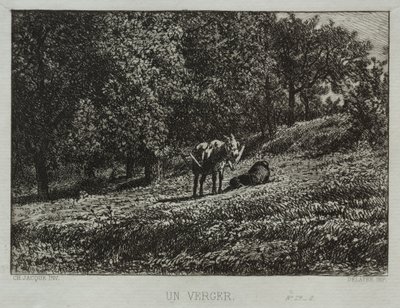 Un verger - Charles Emile Jacque
