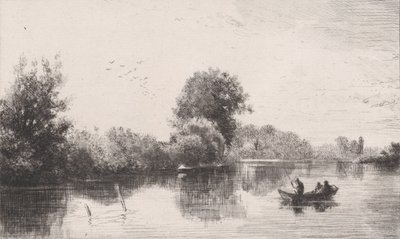Bords de la Marne - Charles Emile Jacque