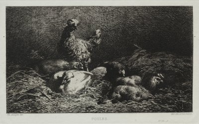 Poules - Charles Emile Jacque