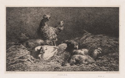 Poules Poutes, 1867 - Charles Emile Jacque