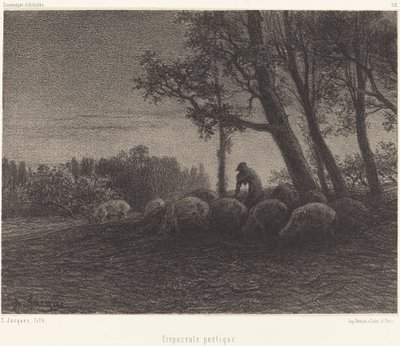 Crépuscule poétique - Charles Emile Jacque