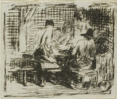 Les buveurs - Charles Emile Jacque