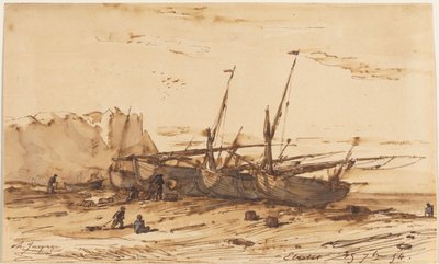 Étretat - Charles Emile Jacque