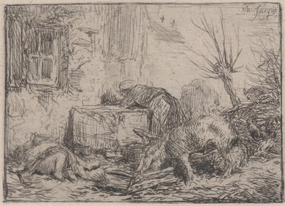 Cour de ferme, vers 1845 - Charles Emile Jacque