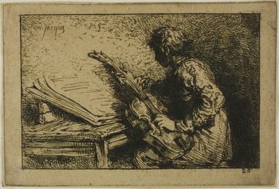 Joueur de guitare - Charles Emile Jacque