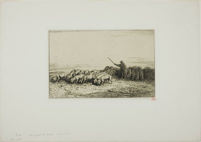 Troupeau de cochons - Charles Emile Jacque