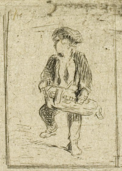 Joueur de vielle - Charles Emile Jacque
