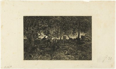 Dans la forêt - Charles Emile Jacque