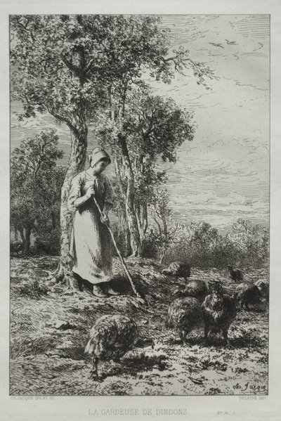 Gardien des dindes - Charles Emile Jacque
