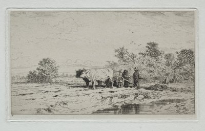 Paysage, travailleurs - Charles Emile Jacque