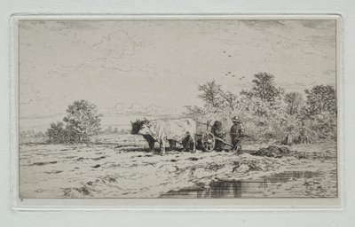 Paysage, travailleurs, 1845 - Charles Emile Jacque
