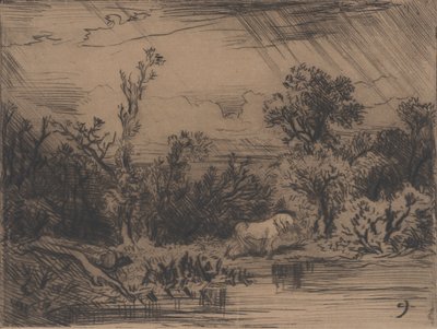 Paysage avec orage - Charles Emile Jacque