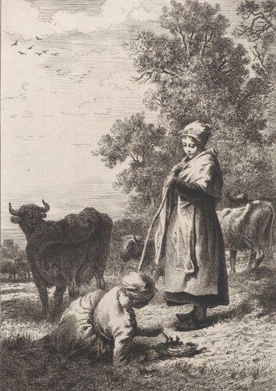 Petites laitières, 1864 - Charles Emile Jacque