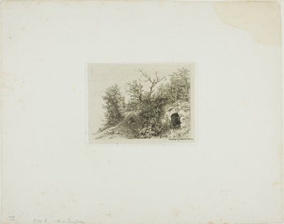 Homme assis sur une colline - Charles Emile Jacque