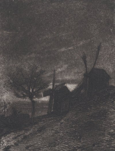 Moulins à Montmartre, 1846 - Charles Emile Jacque