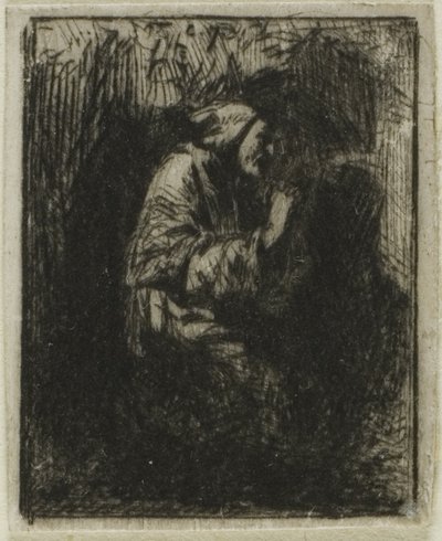 Moine en prière - Charles Emile Jacque