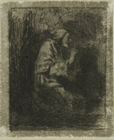 Moine en prière - Charles Emile Jacque