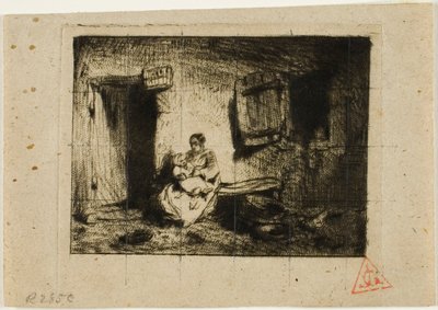 Nourrice - Charles Emile Jacque