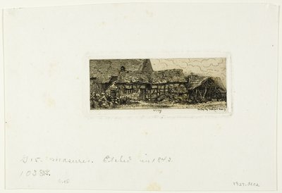 Habitation paysanne à Cricey - Charles Emile Jacque