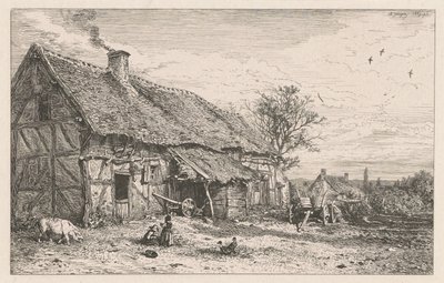 Maison de paysan - Charles Emile Jacque