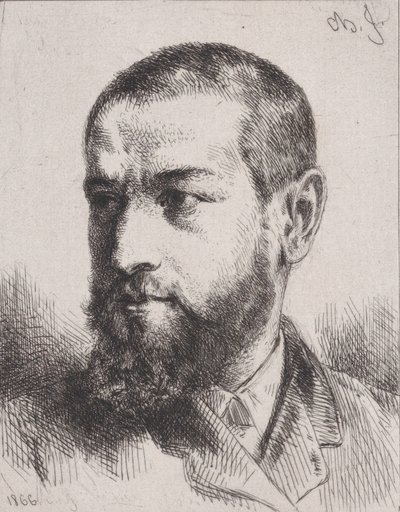Portrait de J.J. Guiffrey, 1866 - Charles Emile Jacque