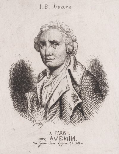 Portrait de J.B. Greuze - Charles Emile Jacque
