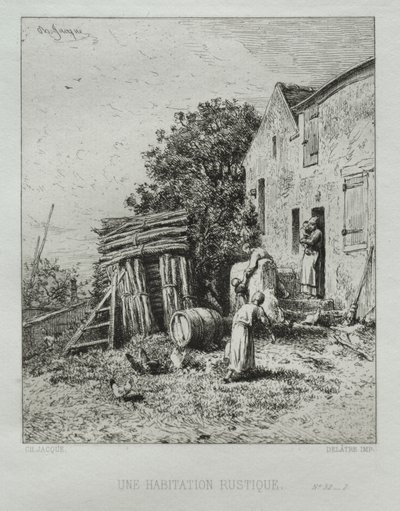 Maison rustique - Charles Emile Jacque