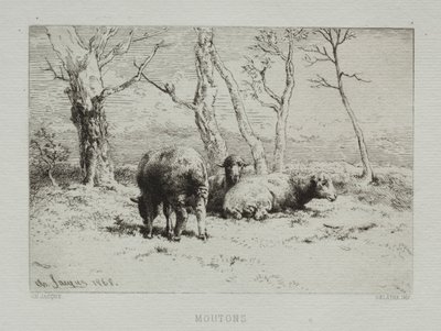 Moutons - Charles Emile Jacque