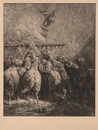 Enclos à moutons en Béarn - Charles Emile Jacque