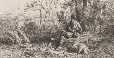 Petit troupeau de cochons, 1864 - Charles Emile Jacque