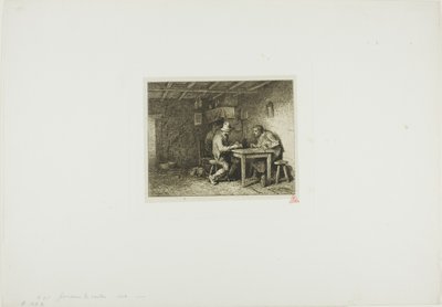 Les joueurs de cartes - Charles Emile Jacque