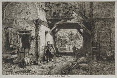La Ferme - Charles Emile Jacque