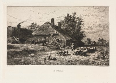 Le Hameau - Charles Emile Jacque