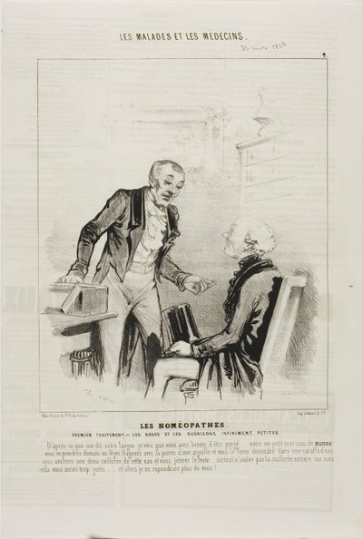 Les homéopathes : Premier traitement (planche 4) - Charles Emile Jacque