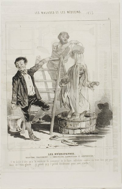 Les Hydropathes : Deuxième traitement (planche 2) - Charles Emile Jacque