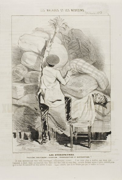 Les Hydropathes : Troisième Traitement (plaque 3) - Charles Emile Jacque