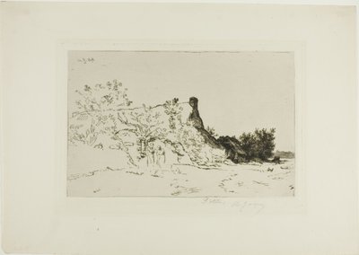 La grande chaumière, Kercassier - Charles Emile Jacque