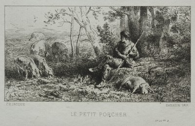 Le Petit Porcher - Charles Emile Jacque