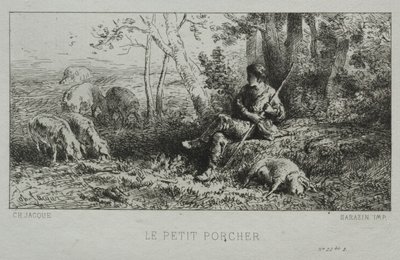 Le petit porcher - Charles Emile Jacque