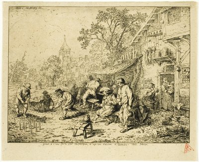 Les joueurs de quilles - Charles Emile Jacque