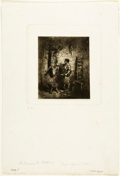 Le Boucher de cochons - Charles Emile Jacque