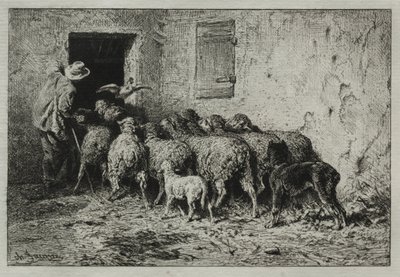 Le Retour - Charles Emile Jacque