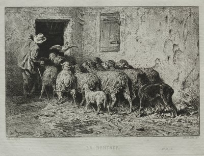 Le Retour - Charles Emile Jacque