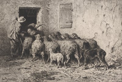 Le Retour - Charles Emile Jacque