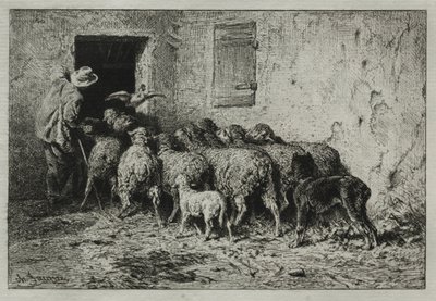 Le Retour - Charles Emile Jacque