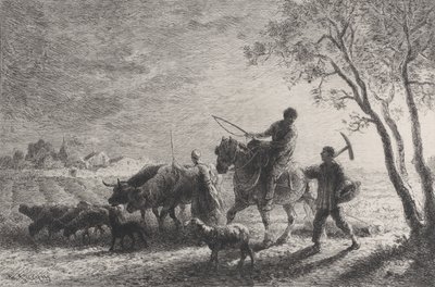 Le Retour des Champs, 1865 - Charles Emile Jacque