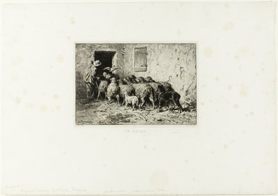 Les moutons rentrent à la maison - Charles Emile Jacque