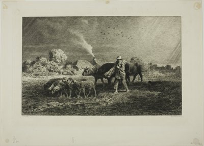 La Tempête - Charles Emile Jacque