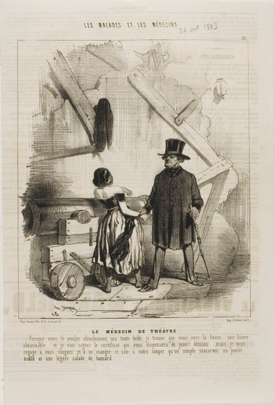 Le Médecin du théâtre (planche 25) - Charles Emile Jacque